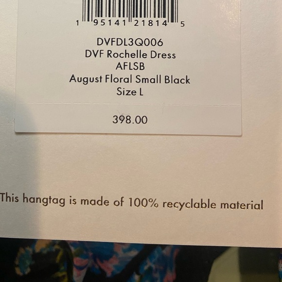 NWT Diane Von Furstenberg Women’s Rochelle Dress in August Floral Size Large - Picture 8 of 8